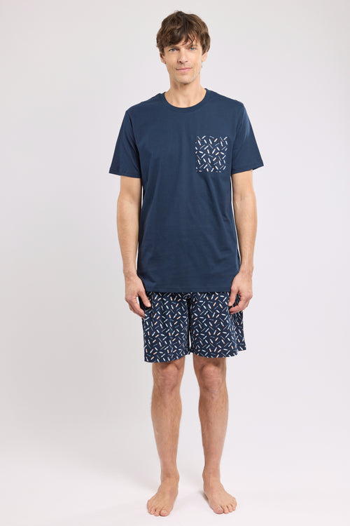 armor-lux-pyjama-homme-short-imprim-100-coton image 4