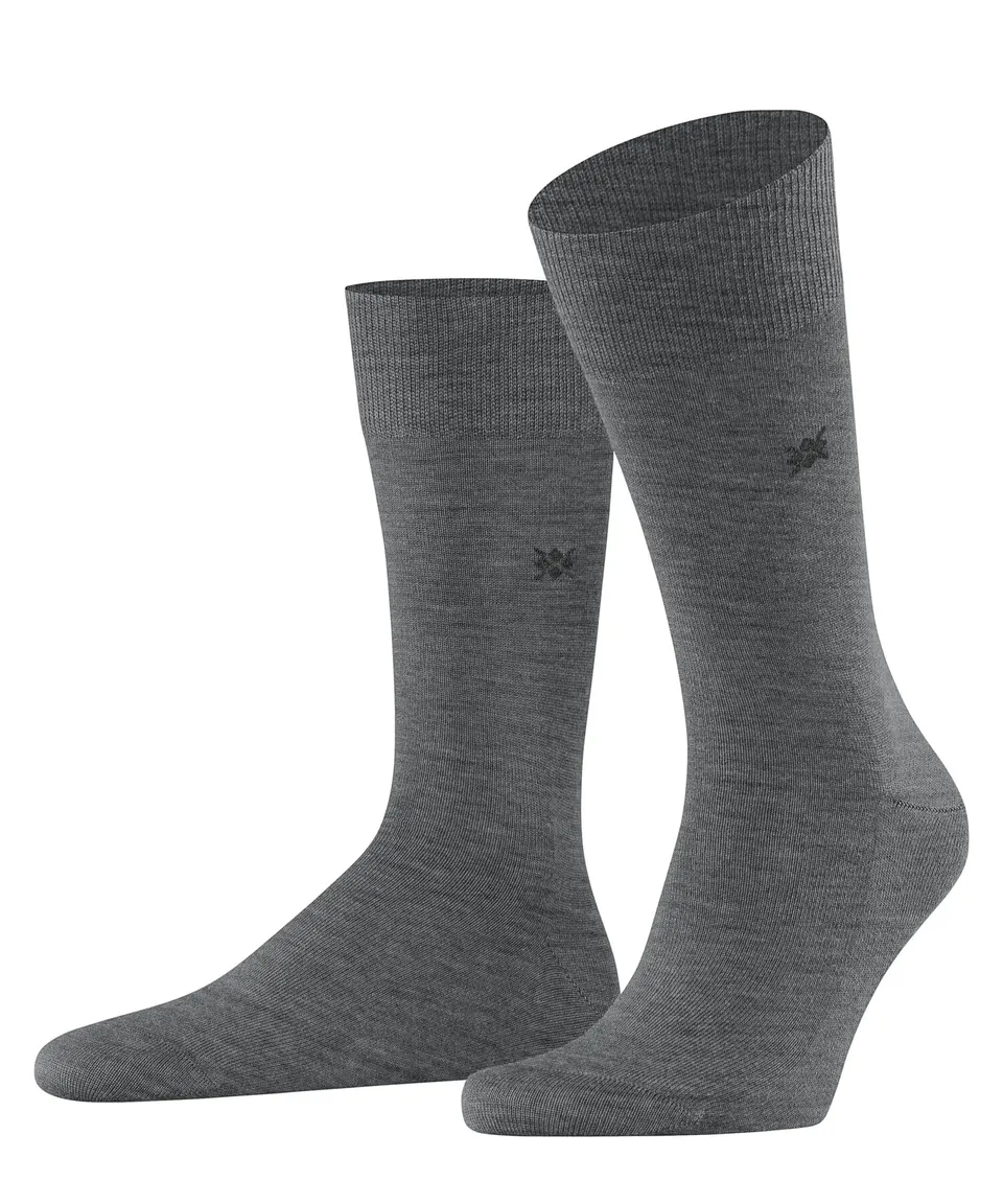 burlington-leeds-chaussettes-homme-coton-laine-unies-gris-dark-grey-3070-40-46 image 1