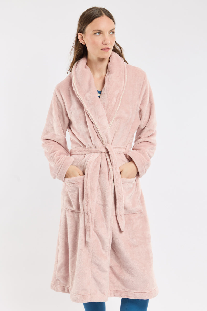 armor-lux-robe-de-chambre-femme-polaire-douce-ceinture image 1