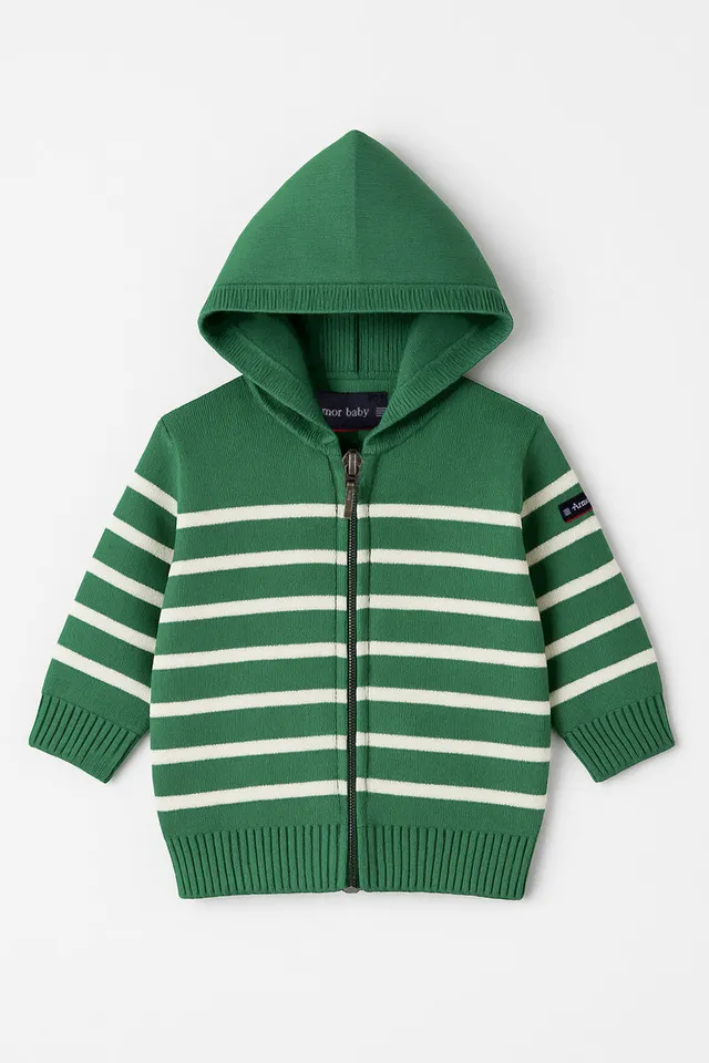 armor-lux-cardigan-capuche-baby-coton-et-laine-m-rinos image 1