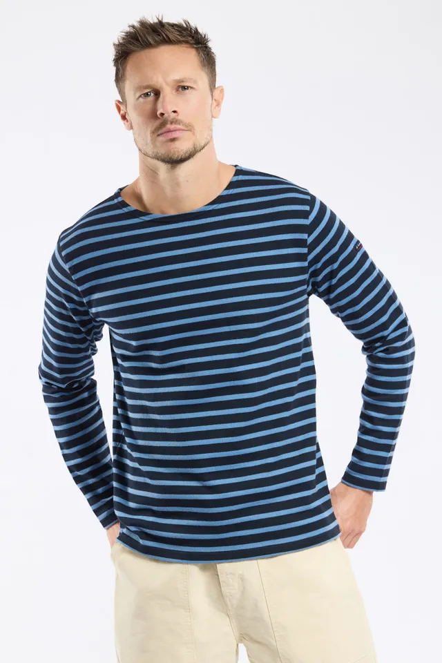 armor-lux-marini-re-homme-manches-longues-coton-pais-col-bateau-6 image 1
