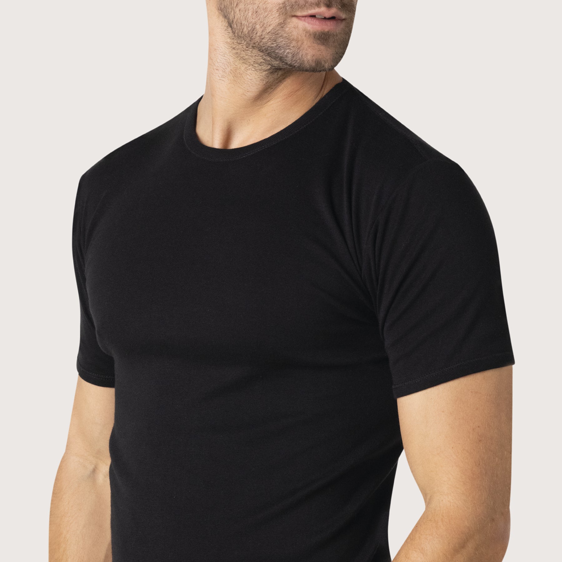 eminence-308-tee-shirt-col-rond-pur-coton-premium-noir image 2