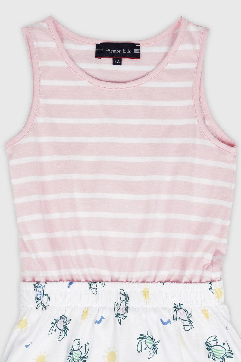 armor-lux-robe-enfant-crabes-sans-manches-coton image 2
