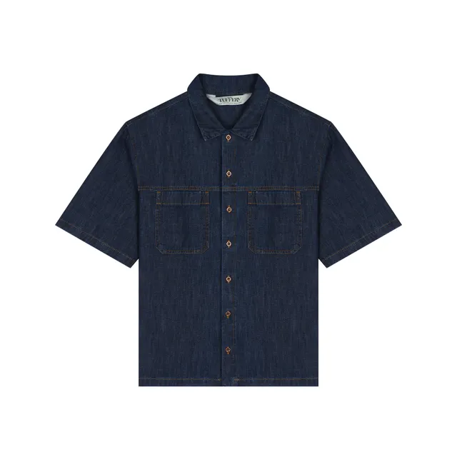 atelier-tuffery-chemisette-homme-mont-loz-re-denim-stonewashed-coupe-droite image 1