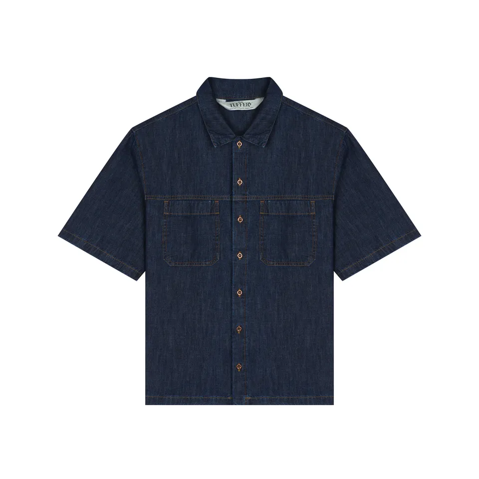 atelier-tuffery-chemisette-homme-mont-loz-re-denim-stonewashed-coupe-droite image 1