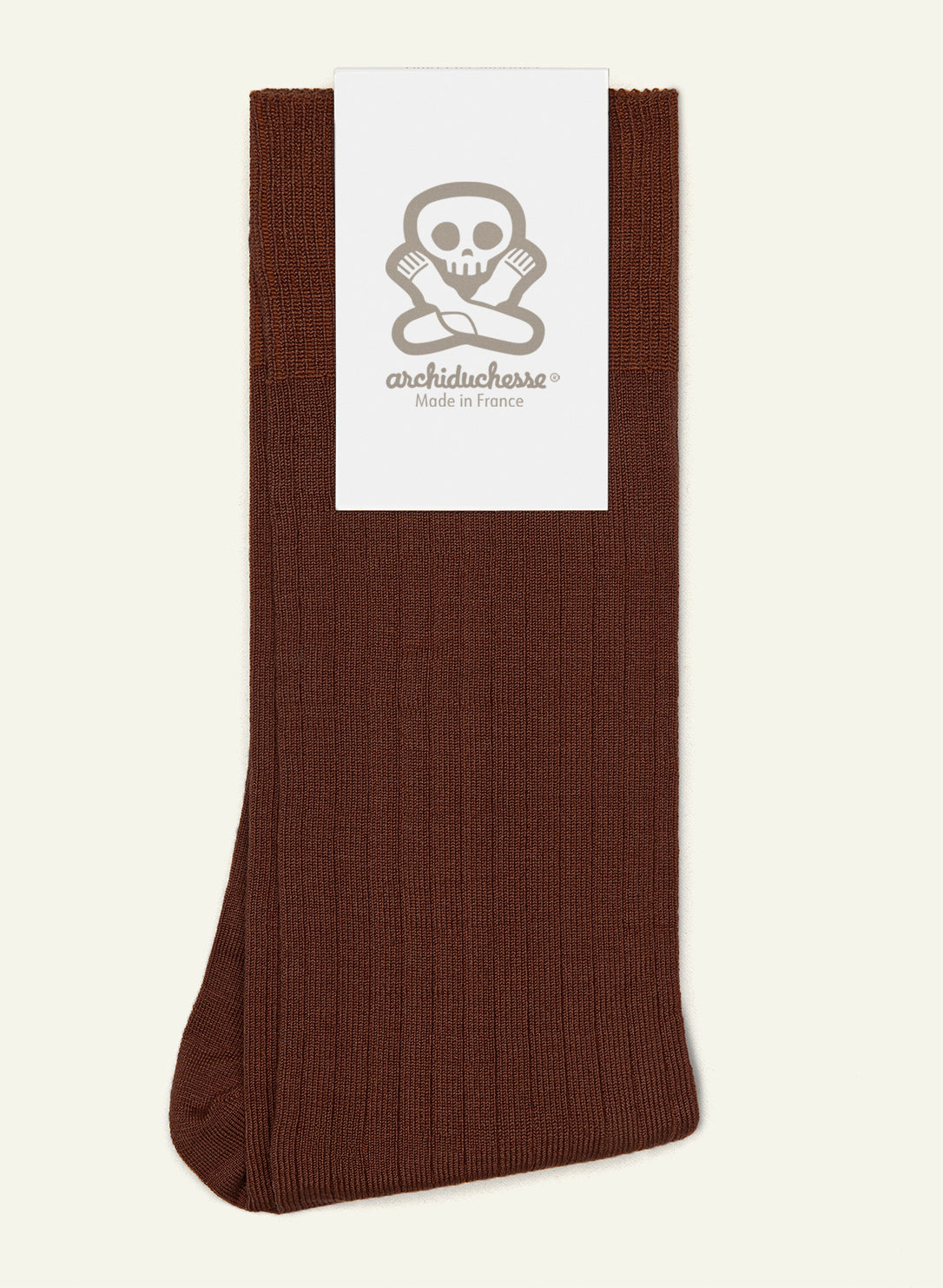 archiduchesse-jean-marron-chaussettes-mi-bas-fil-d-cosse-de-luxe image 5