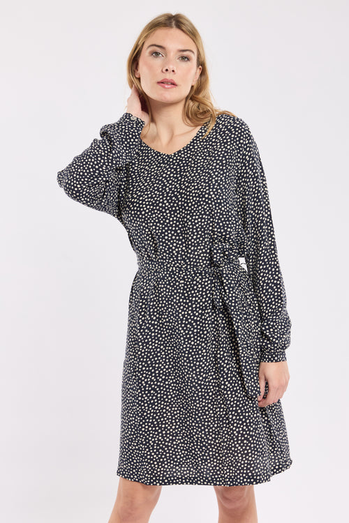 armor-lux-robe-pois-femme-manches-longues-ceinture-cupro-2 image 3