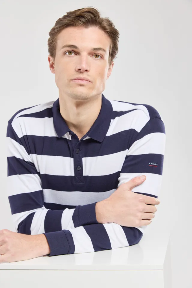 armor-lux-polo-rugby-pleuven-homme-coton-manches-longues image 1