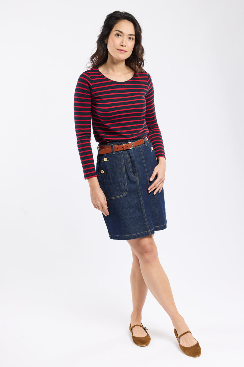 armor-lux-amiral-marini-re-plozevet-coton-l-ger-col-bateau-femme image 3