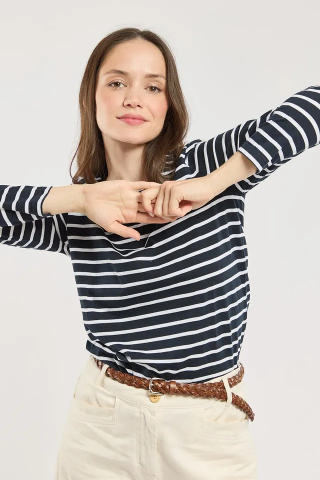 armor-lux-marini-re-plozevet-femme-coton-l-ger-col-bateau image 1
