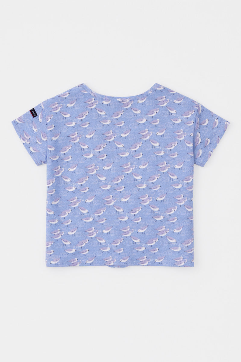 armor-lux-t-shirt-enfant-n-ud-oiseaux-coton-l-ger image 2