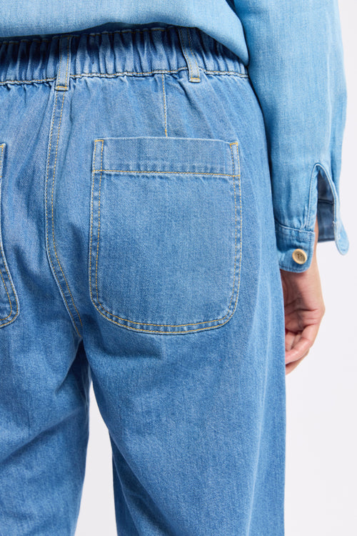 armor-lux-jean-femme-droit-taille-lastique-100-coton image 5