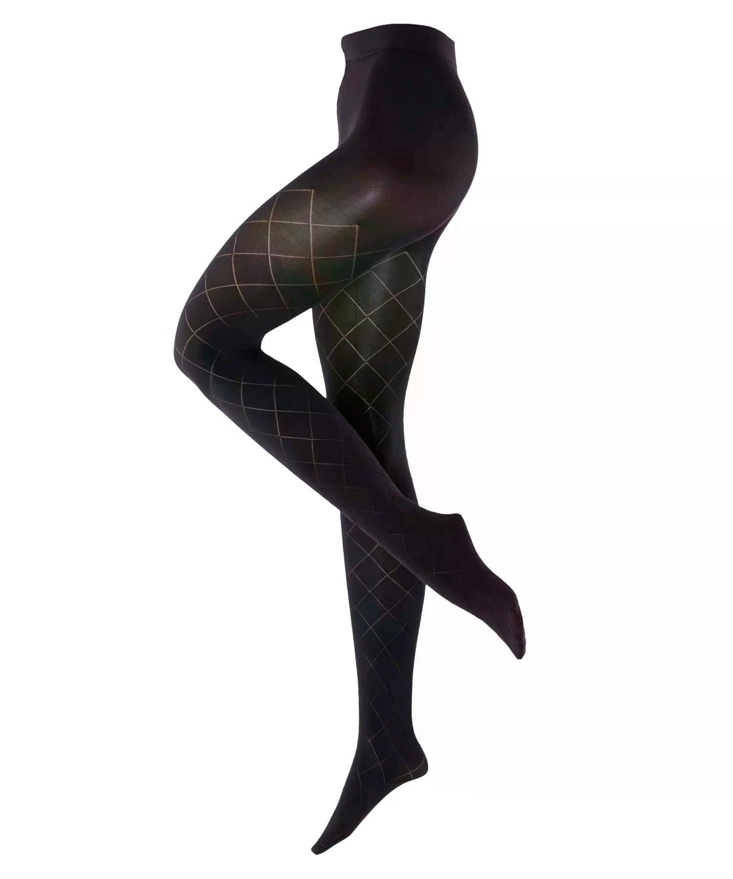 burlington-check-couture-collants-femme-opaque-argyle-noir-40-42 image 3