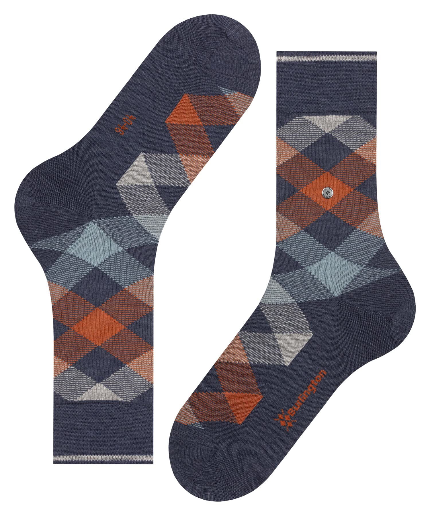 burlington-newcastle-m-chaussettes-homme-laine-fantaisie-bleu-dark-blue-melange- image 7