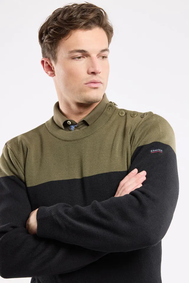armor-lux-pull-marin-bi-color-homme-50-laine image 1