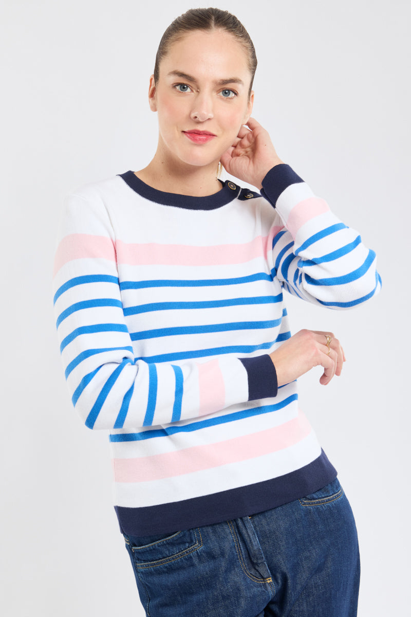 armor-lux-pull-marin-bicolore-femme-coton-rayures-plac-es image 1