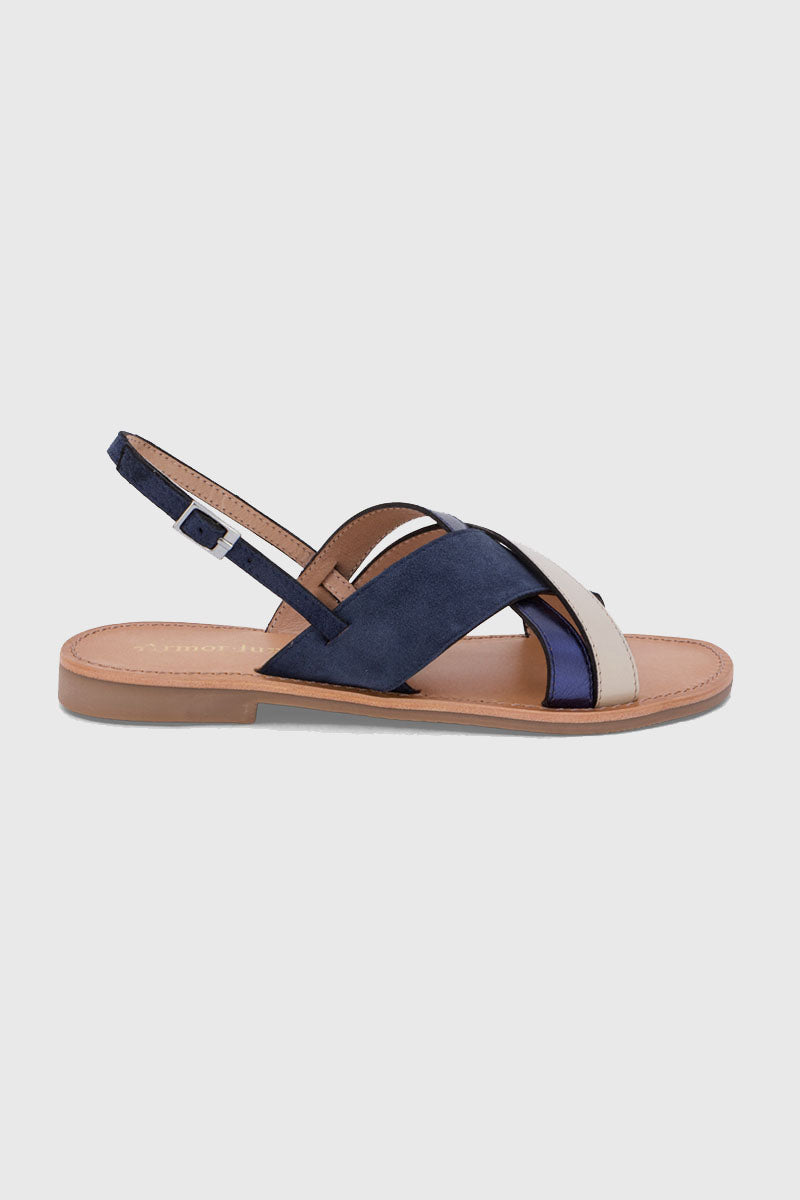 armor-lux-sandales-benodet-femme-cuir-marine image 3