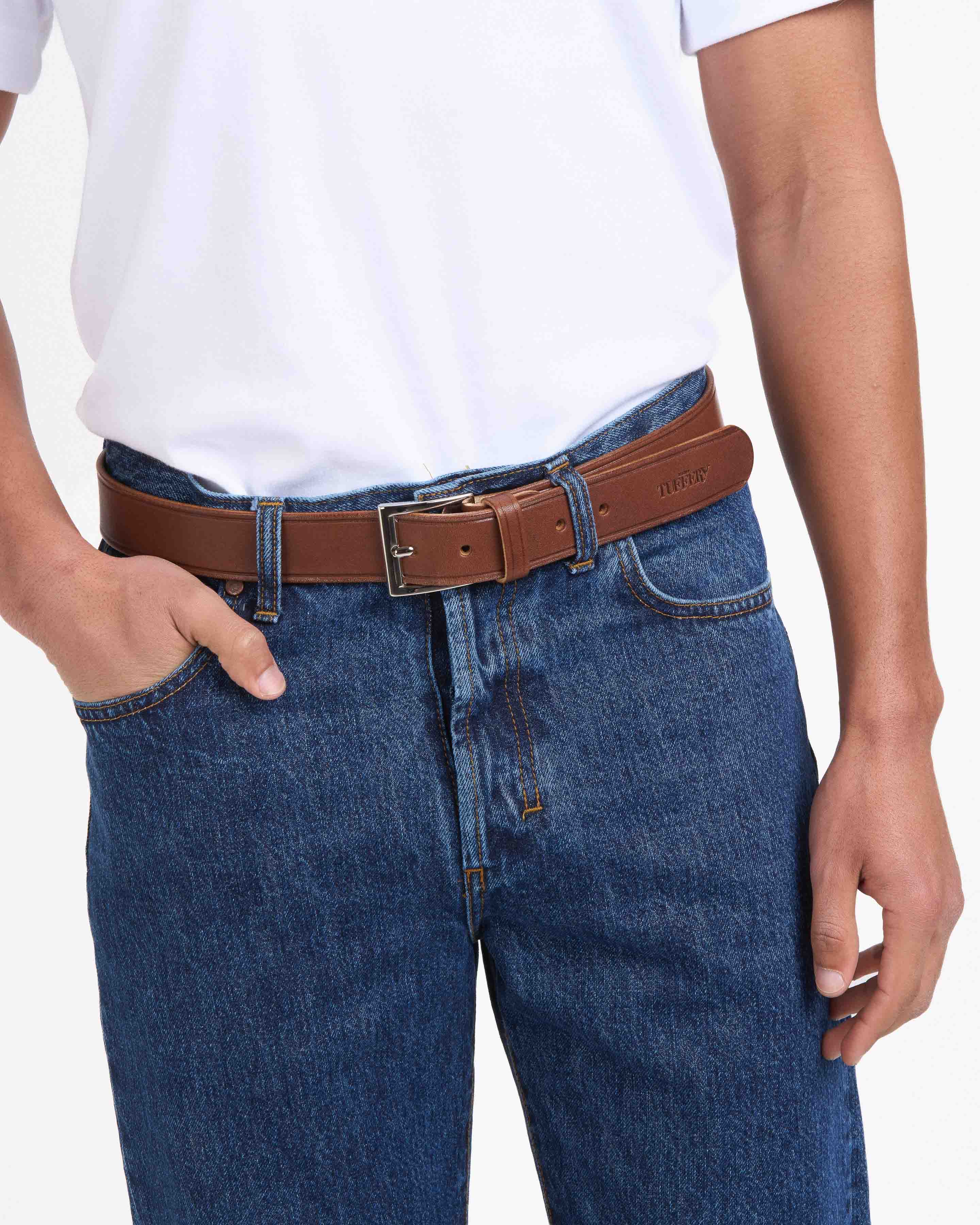 atelier-tuffery-ceinture-en-cuir-marron-fabriqu-e-main image 2