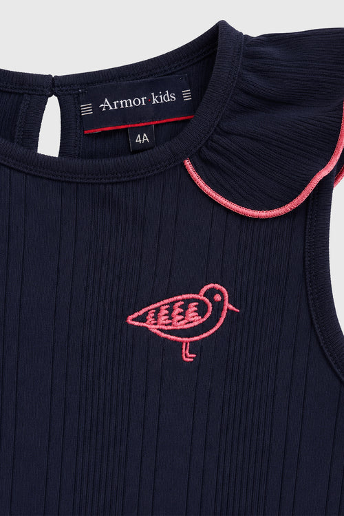 armor-lux-top-enfant-sans-manches-volants-coton-modal image 3