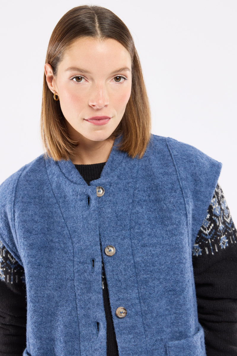 armor-lux-veste-sans-manche-h-ritage-femme-laine-bouillie image 2