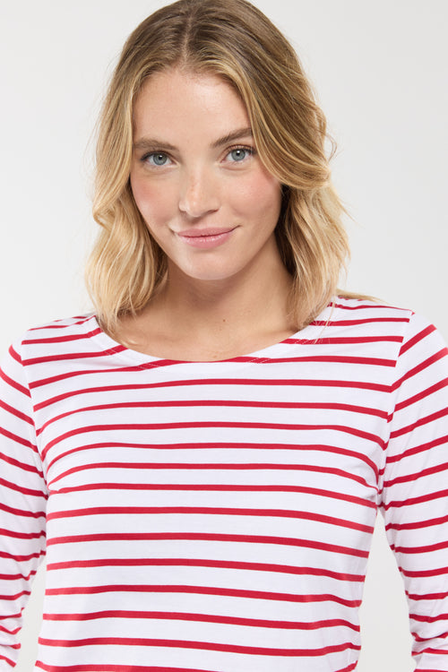 armor-lux-fouesnant-marini-re-femme-3-4-jersey-l-ger-coton-peign image 3