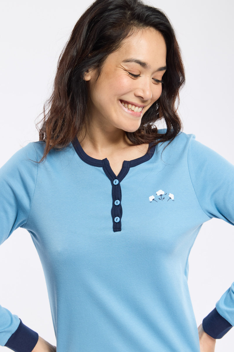 armor-lux-pyjama-micromotifs-femme-coton-pais image 4