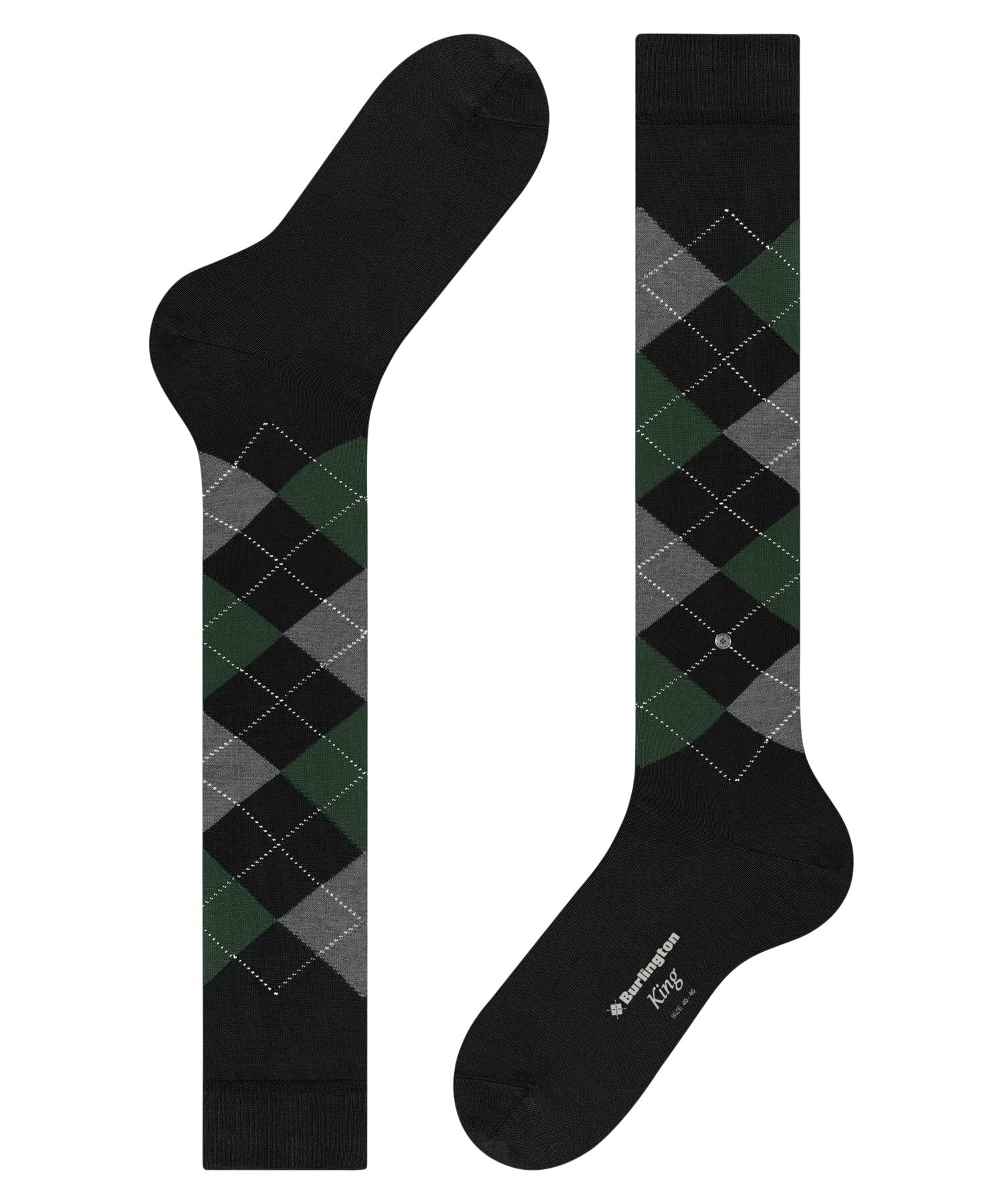 burlington-king-chaussettes-longues-homme-coton-noir-black-3004-40-46 image 5