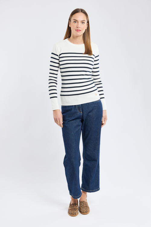 armor-lux-pull-marin-groix-coton-col-rond-boutons-paule image 4