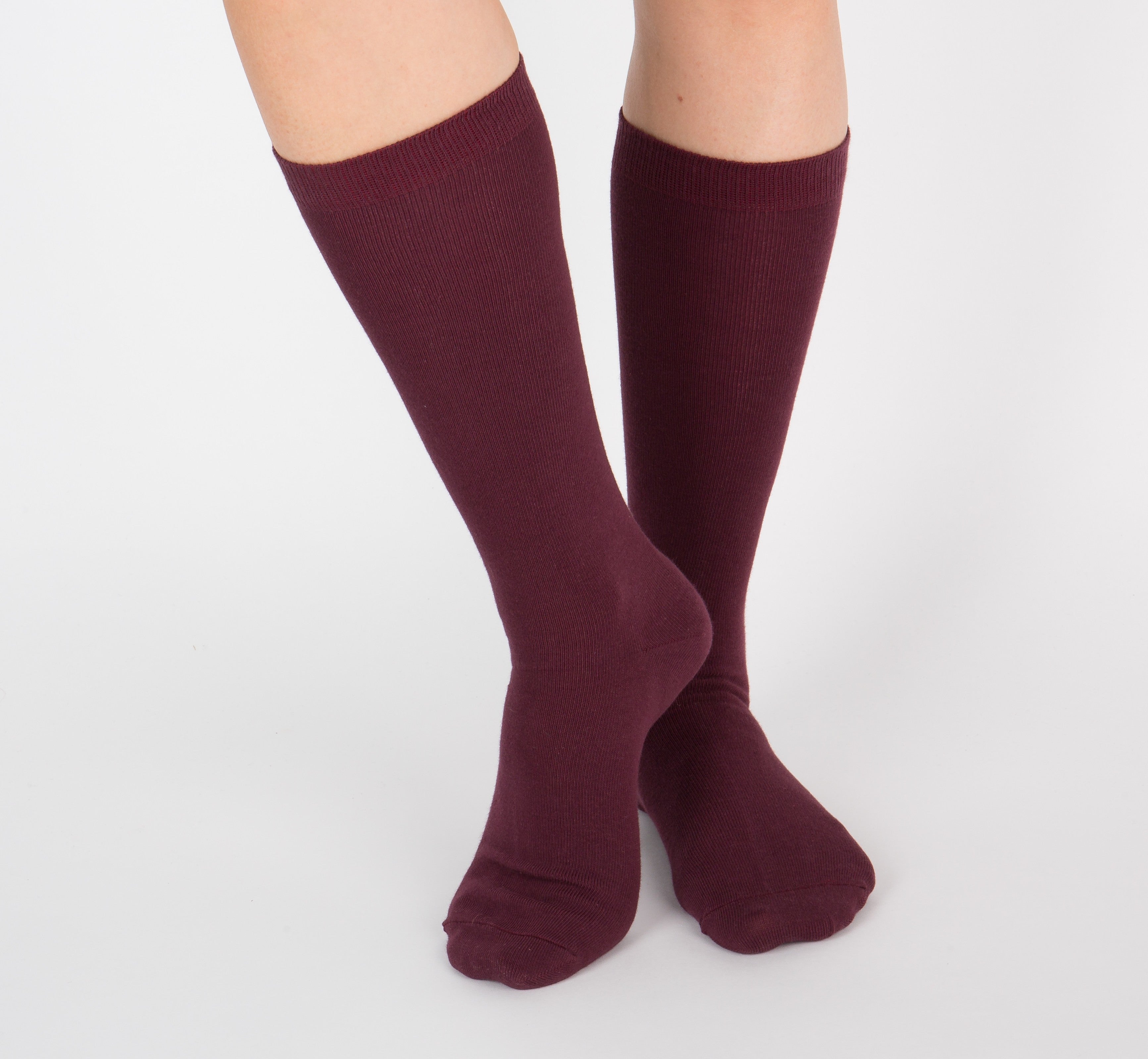 archiduchesse-de-ville-brigitte-bordeaux-chaussettes-mi-mollet-bordeaux image 6