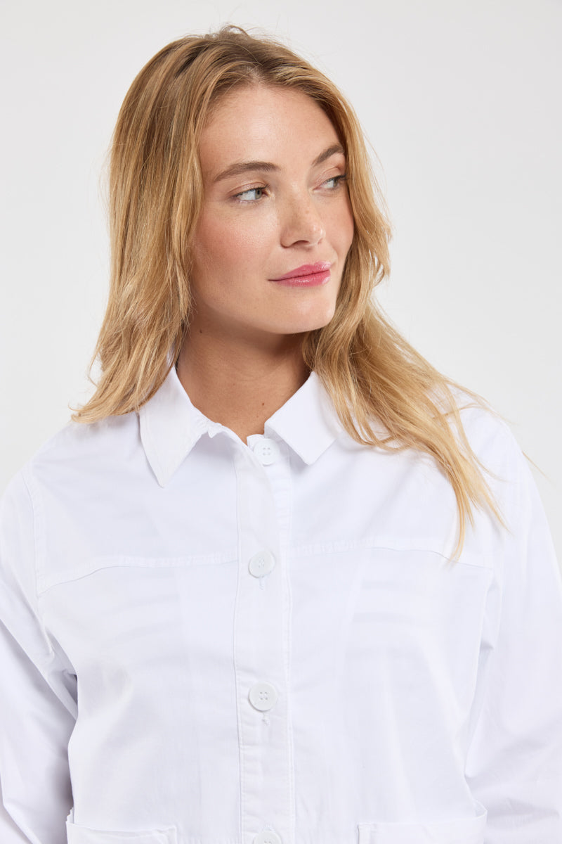 armor-lux-veste-courte-boutonn-e-femme-toile-gabardine-coton-stretch image 2