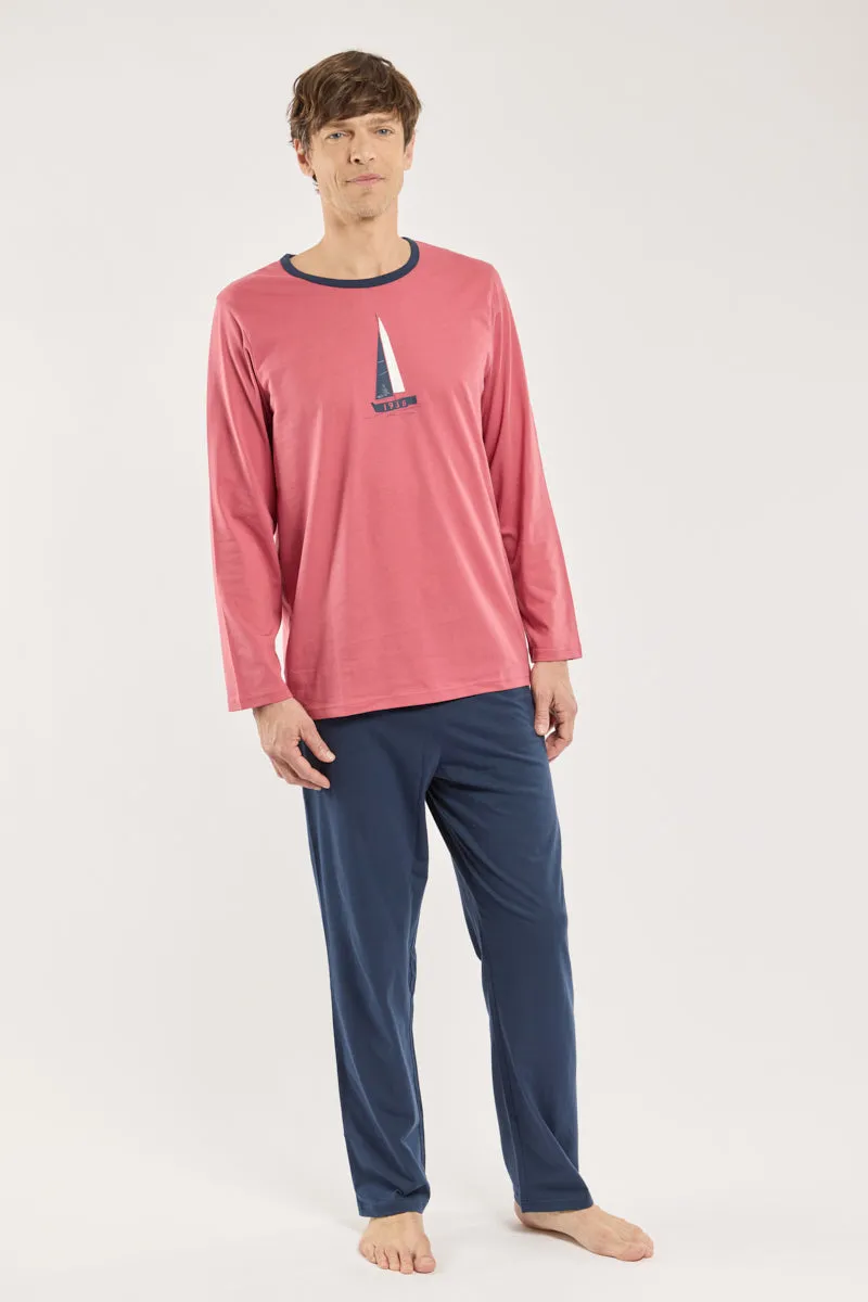 armor-lux-pyjama-imprim-homme-coton-l-ger-manches-longues image 1