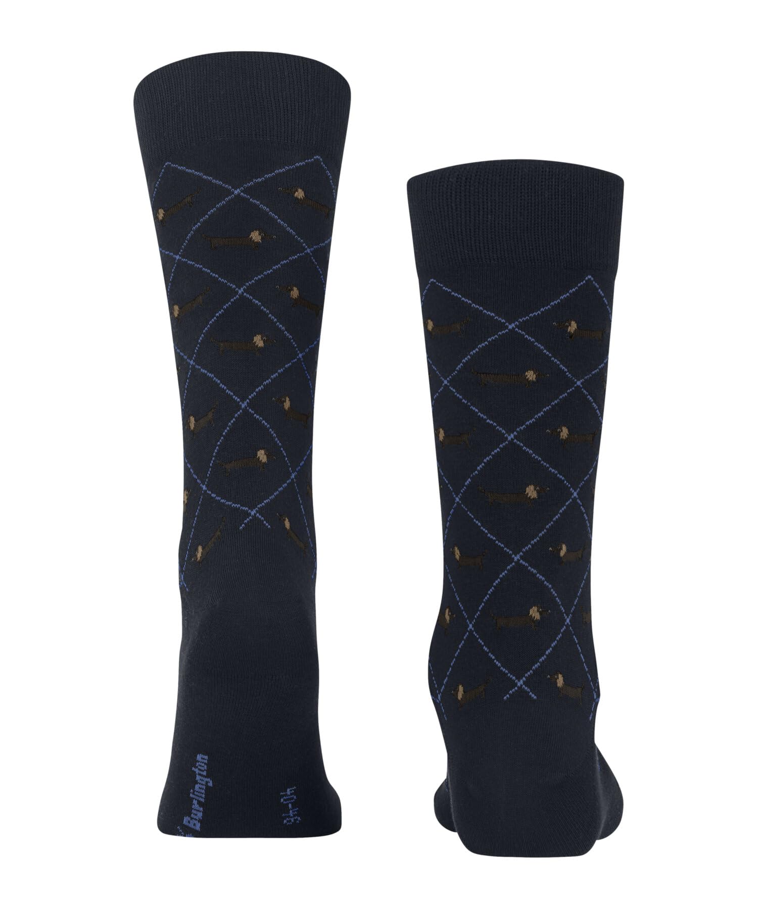 burlington-dachshund-chaussettes-homme-bleu-marine-6120-40-46-coton-fantaisie image 2
