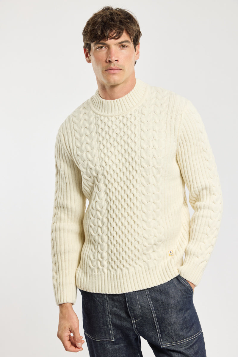 armor-lux-pull-irlandais-homme-col-montant-laine image 6