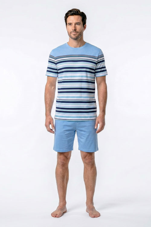 pyjama-court-armor-lux-homme-ray-coton-l-ger image 2