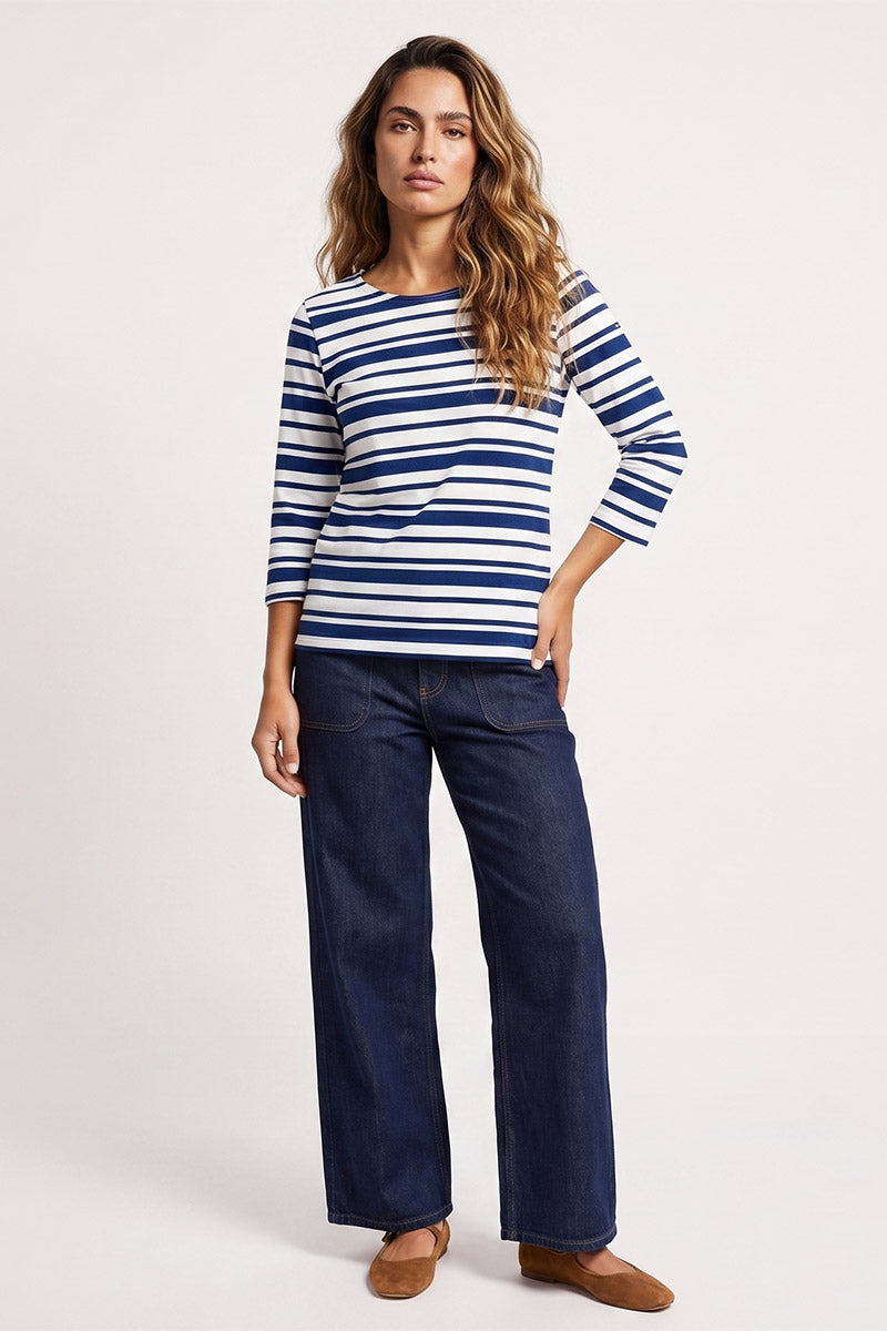 armor-lux-marini-re-femme-manches-3-4-coton-l-ger-4 image 3