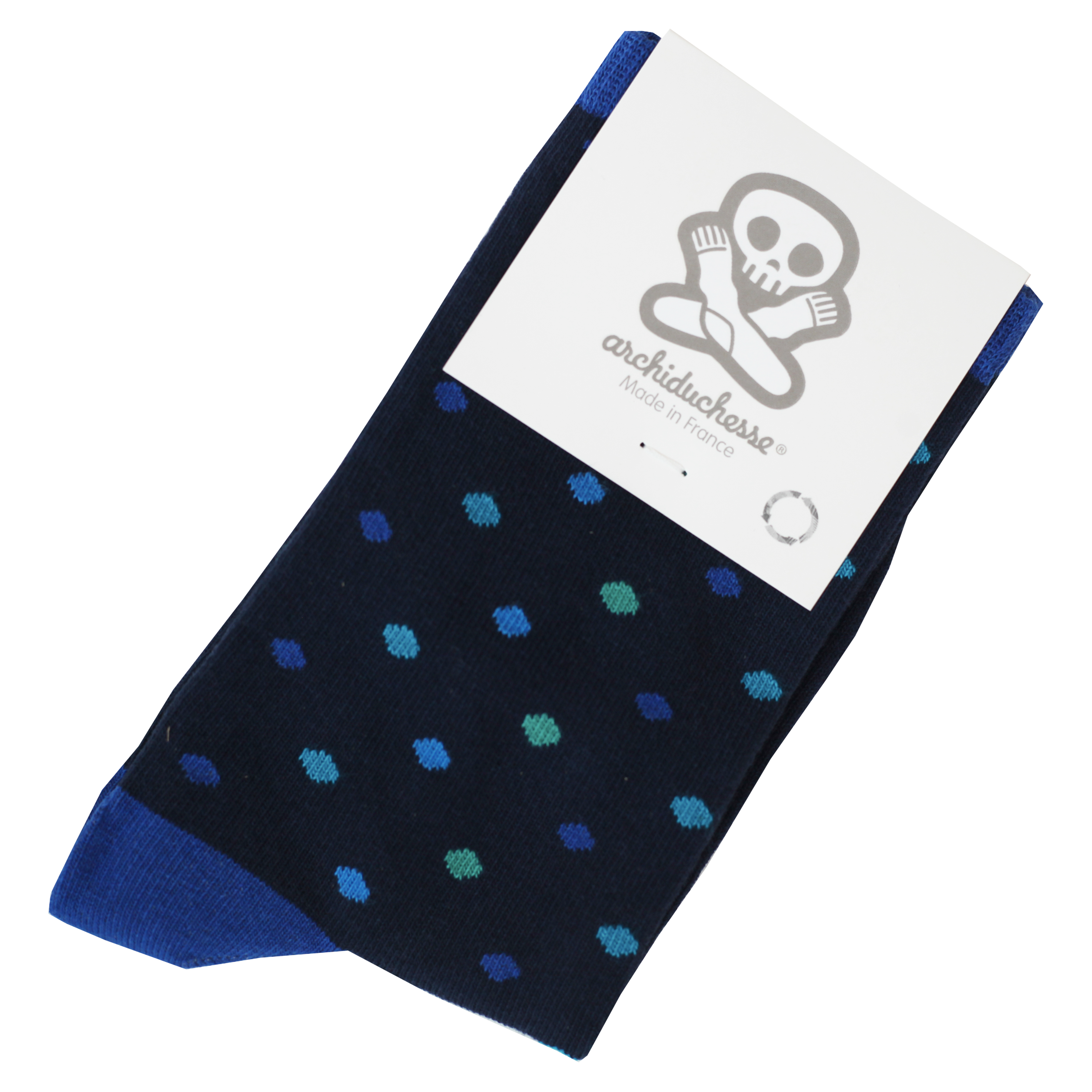 archiduchesse-bulle-d-eau-chaussettes-courtes-recycl-es-bleues image 3