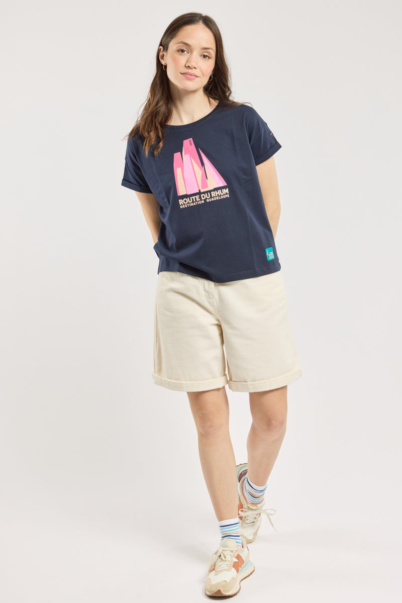 armor-lux-t-shirt-femme-loose-route-du-rhum-guadeloupe-coton image 3