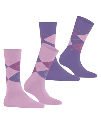 burlington-everyday-argyle-chaussettes-femme-2-paires-rose-berry-pool-8394-36-41 image 8
