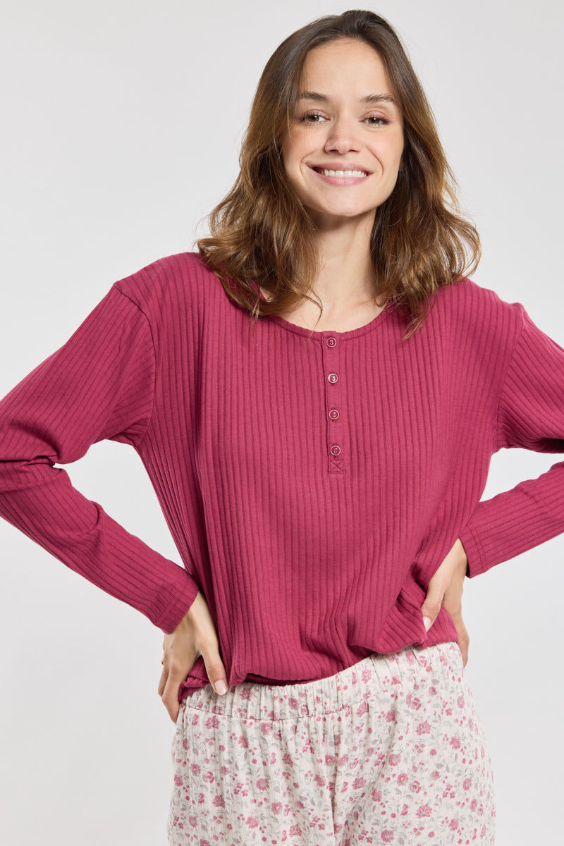 armor-lux-pyjama-fleuri-femme-coton-gaze-de-coton image 4