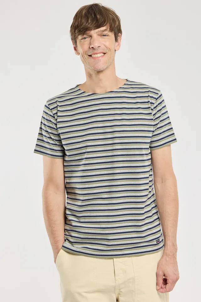 armor-lux-marini-re-bicolore-homme-coton-l-ger-manches-courtes image 1