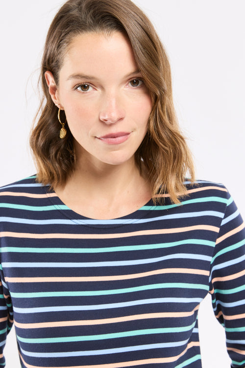 armor-lux-marini-re-femme-coton-pais-manches-longues-coupe-ajust-e image 3