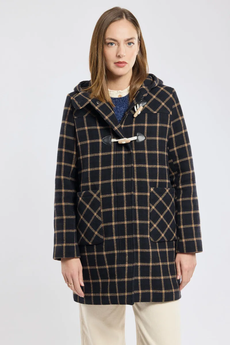 armor-lux-duffle-coat-carreaux-drap-de-laine-femme image 1