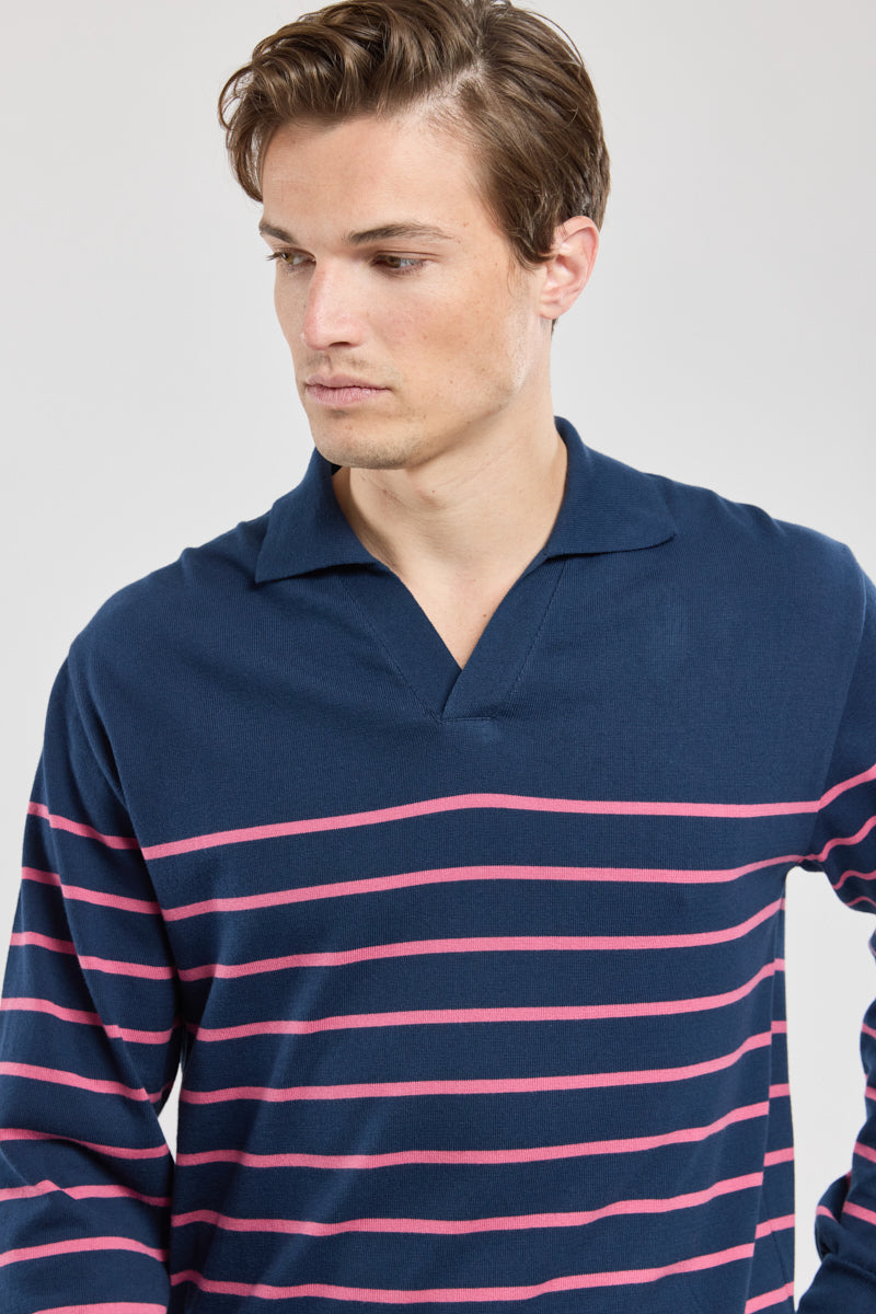 armor-lux-pull-col-vareuse-pull-ray-coton-homme image 2