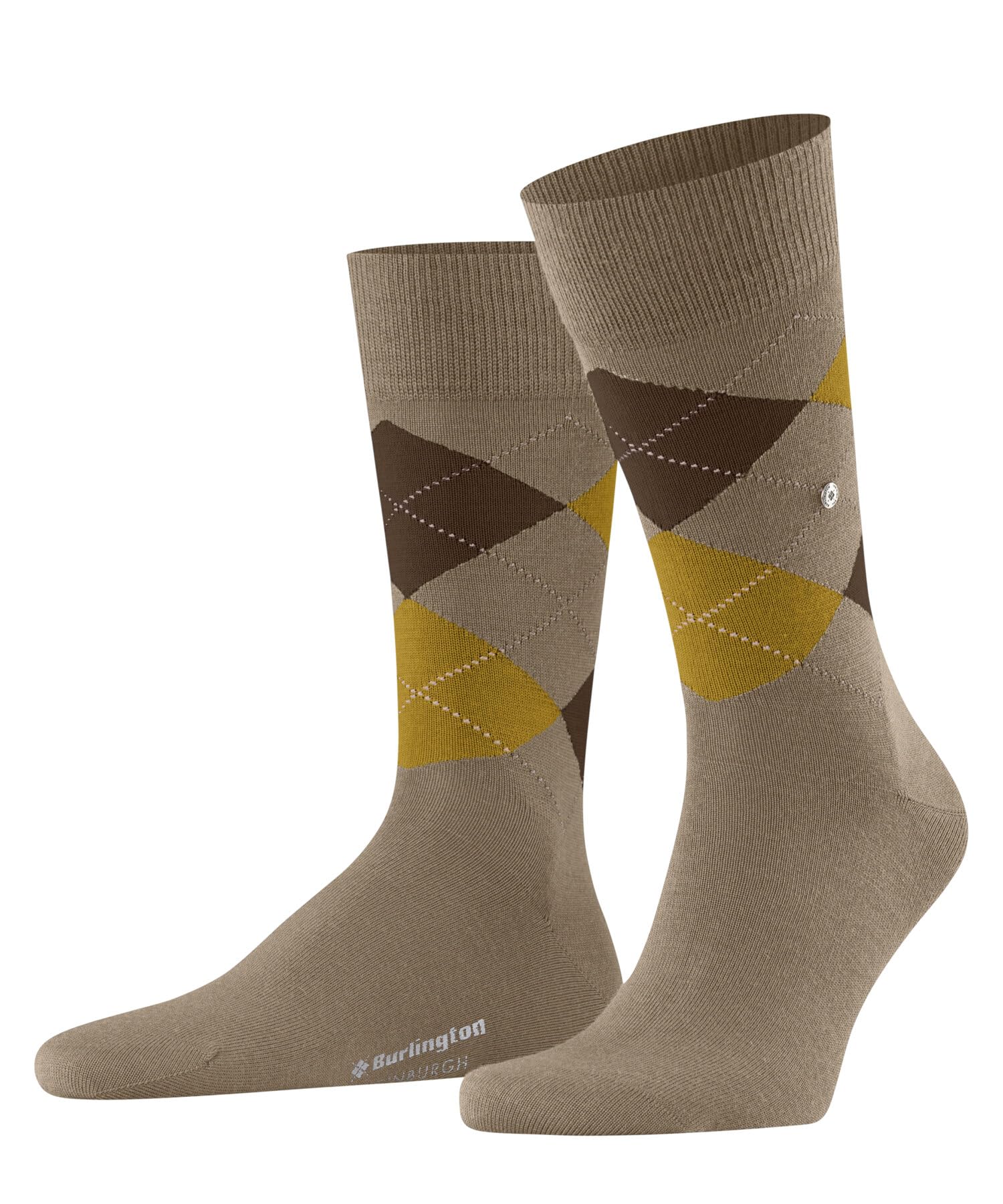 burlington-edinburgh-chaussettes-homme-marron-sun-5039-40-46-laine-fantaisie image 1