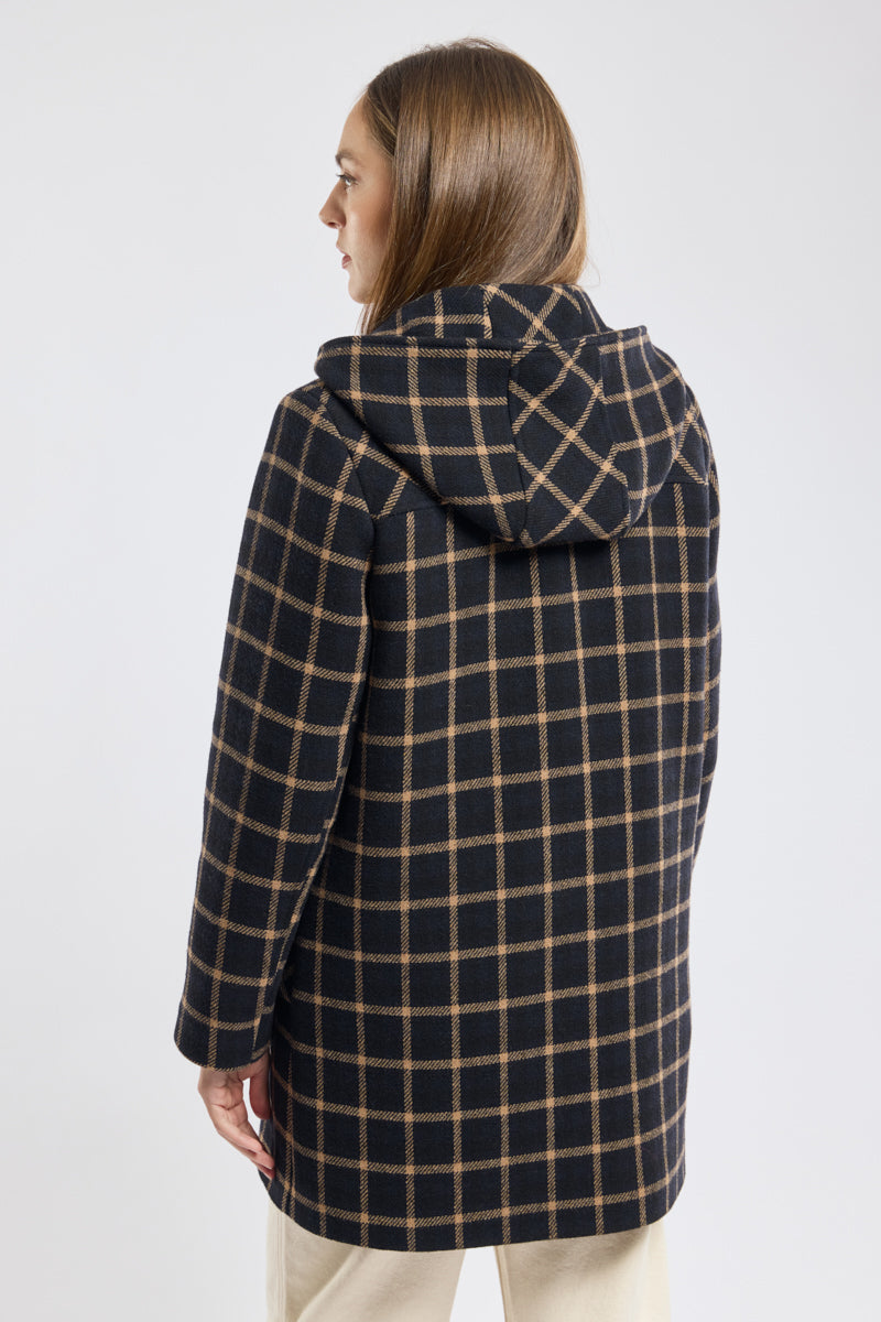 armor-lux-duffle-coat-carreaux-drap-de-laine-femme image 4