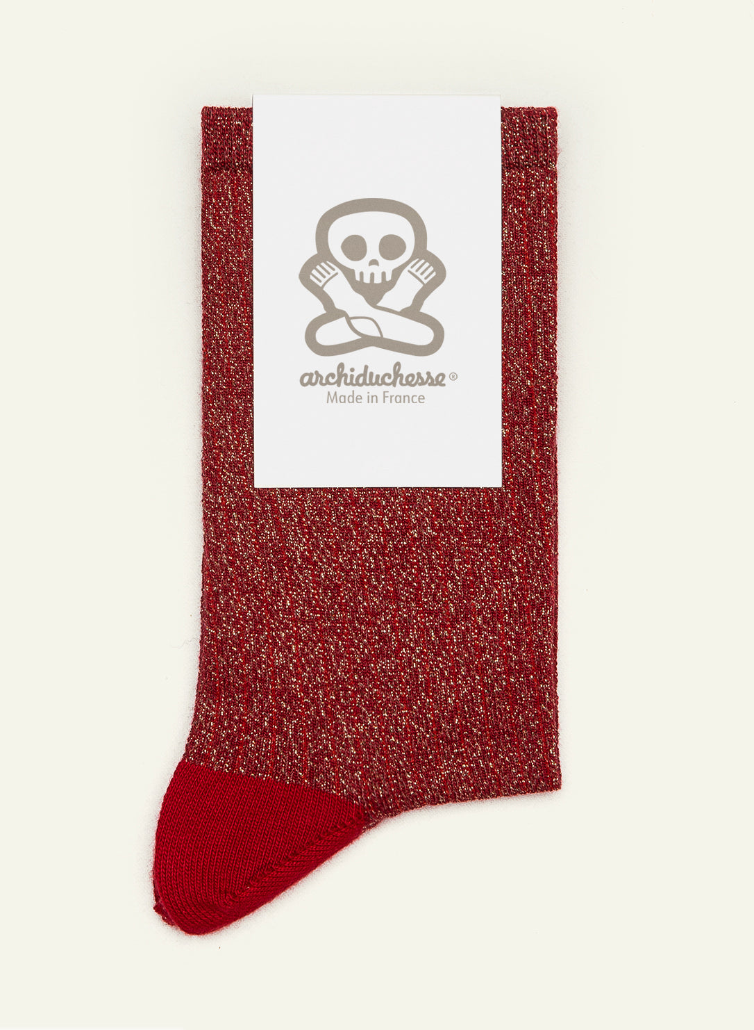 archiduchesse-paillet-e-scarlet-o-l-l-chaussettes-courtes-lurex-rouge image 3