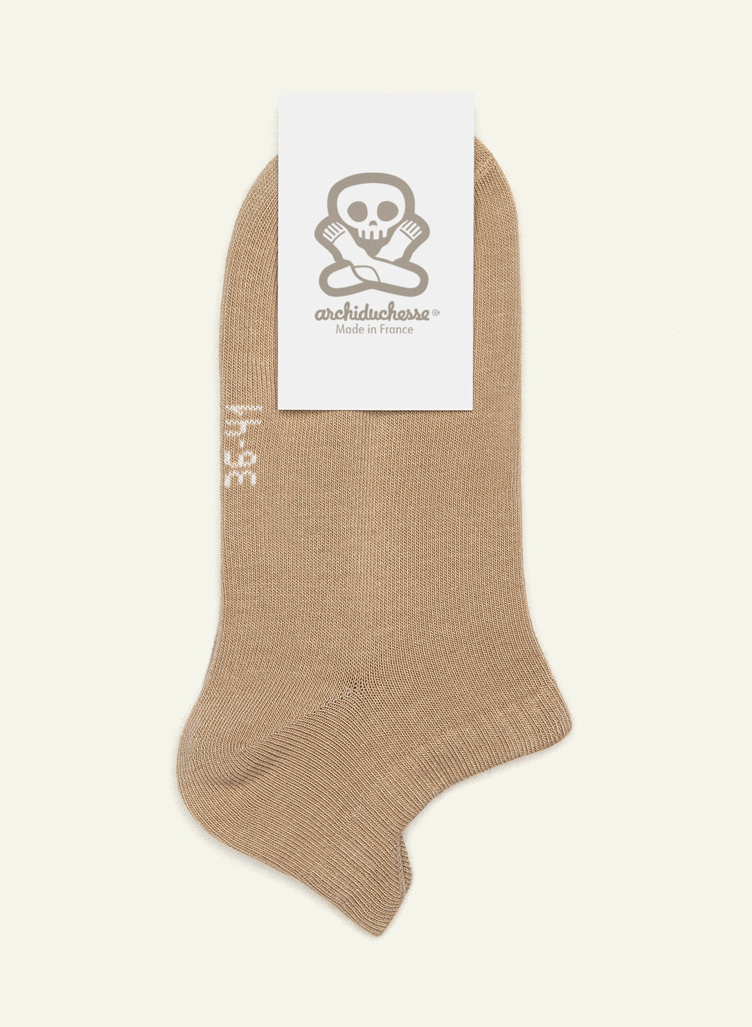 archiduchesse-socquette-beige-caf-au-lait-coton-france image 5