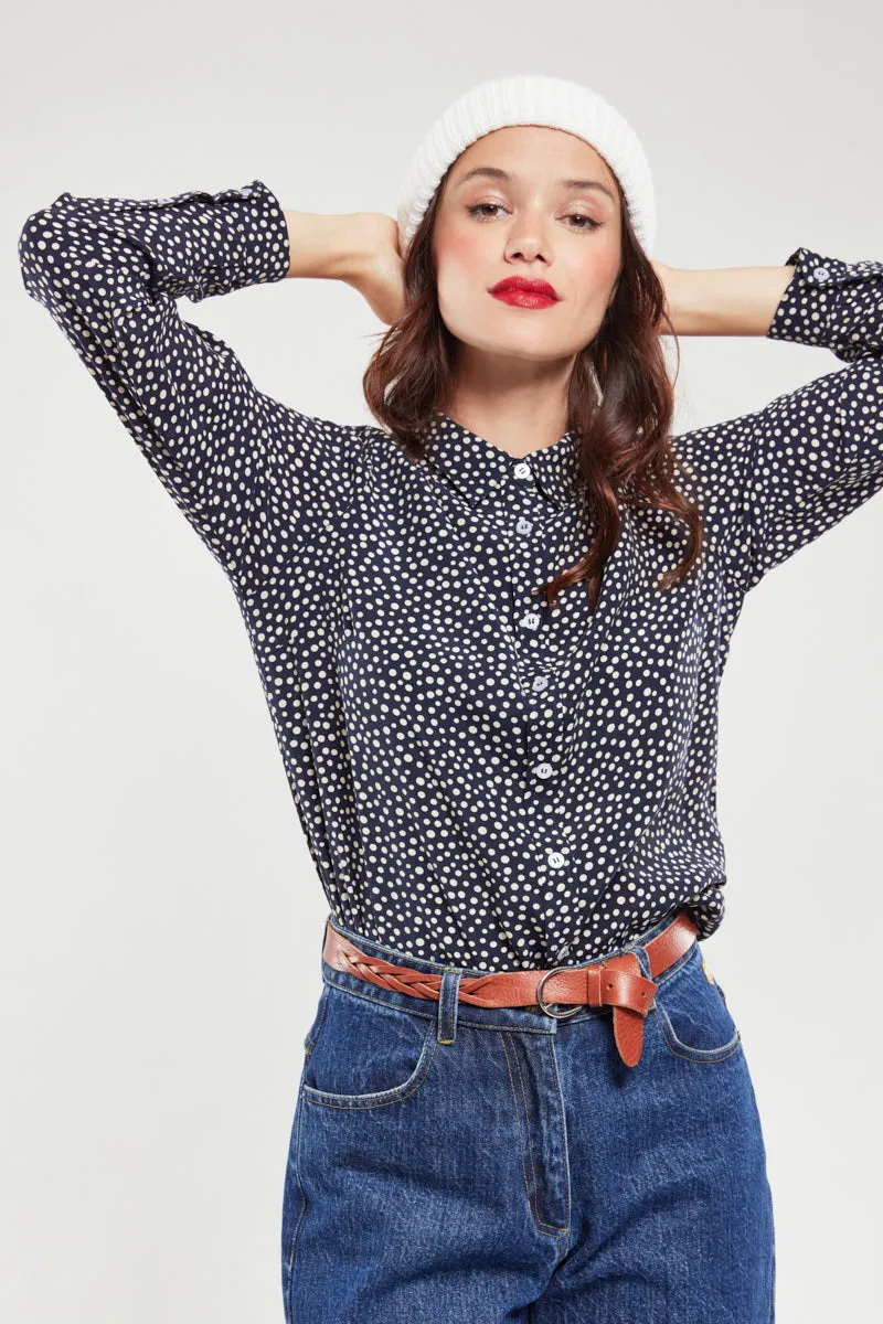 armor-lux-h-ritage-chemisier-pois-femme-cupro-viscose image 1