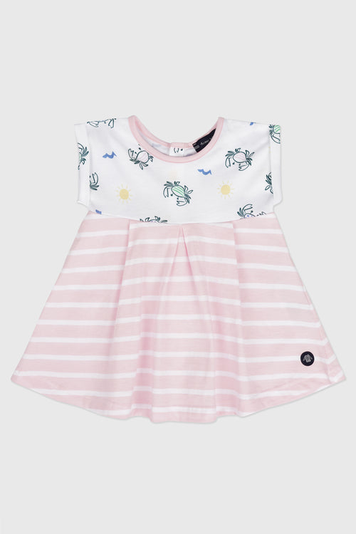 armor-lux-robe-b-b-manches-courtes-coton-vie-sous-marine image 2