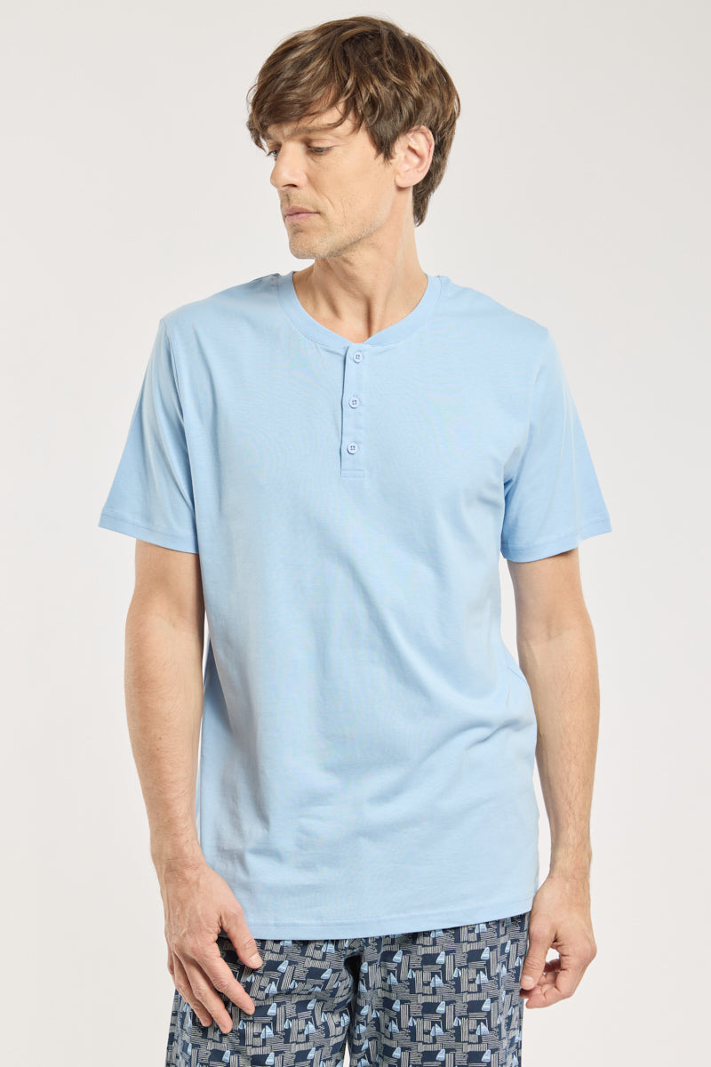 armor-lux-pyjama-short-imprim-pyjama-coton-l-ger-homme image 4